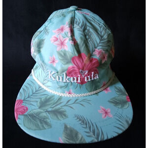 Imperial Mens Kukuiula Hawaii Golf Hat Adjustable Leather Strap Rope Cap Floral